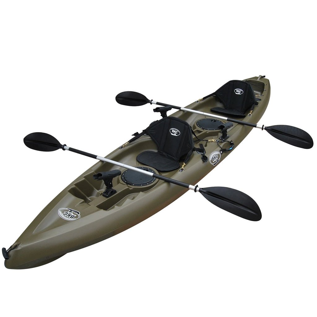 Caiaque de Pesca Duplo BKC TK181 2026 de 3,9 m para 2 Pessoas com Assentos Acolchoados e Remos