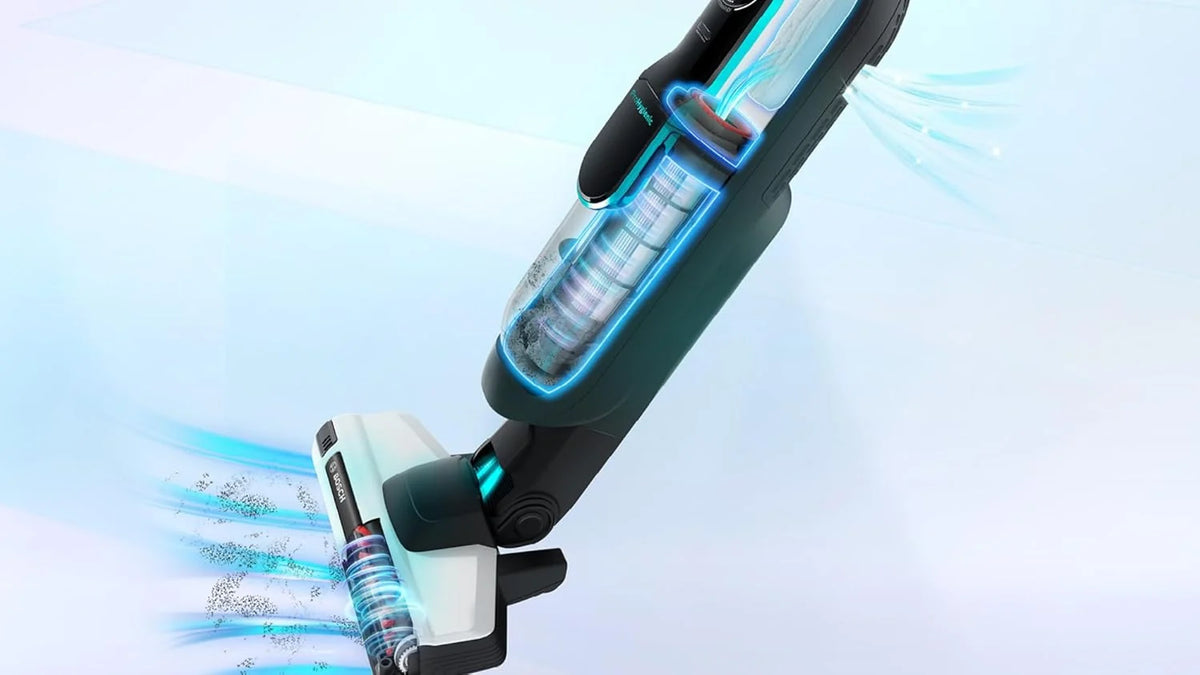 Bosch - Aspirador de Pó sem Fio Athlet ProHygienic, Série 6, até 60 minutos de autonomia, branco, BCH86HYG2