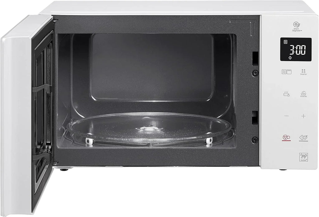 Forno Micro-ondas LG MH6535GIS com Tecnologia Inverter e Grill de Quartzo, 25 Litros de Capacidade, 1000 W, Programas Automáticos, Níveis de Potência Ajustáveis para Cozimento Ideal e Função EasyClean, Preto