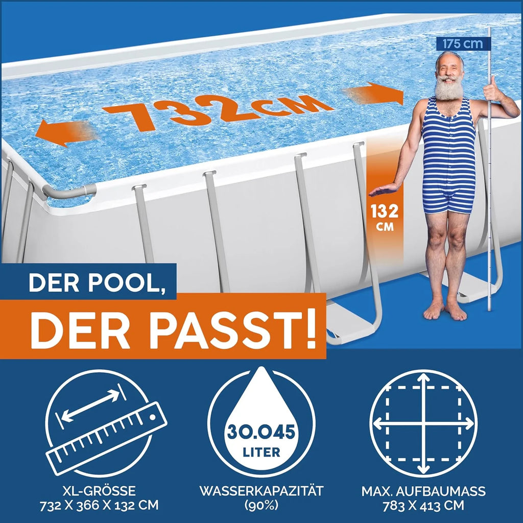 Bestway Piscina Desmontável 732x366x132 cm 56475