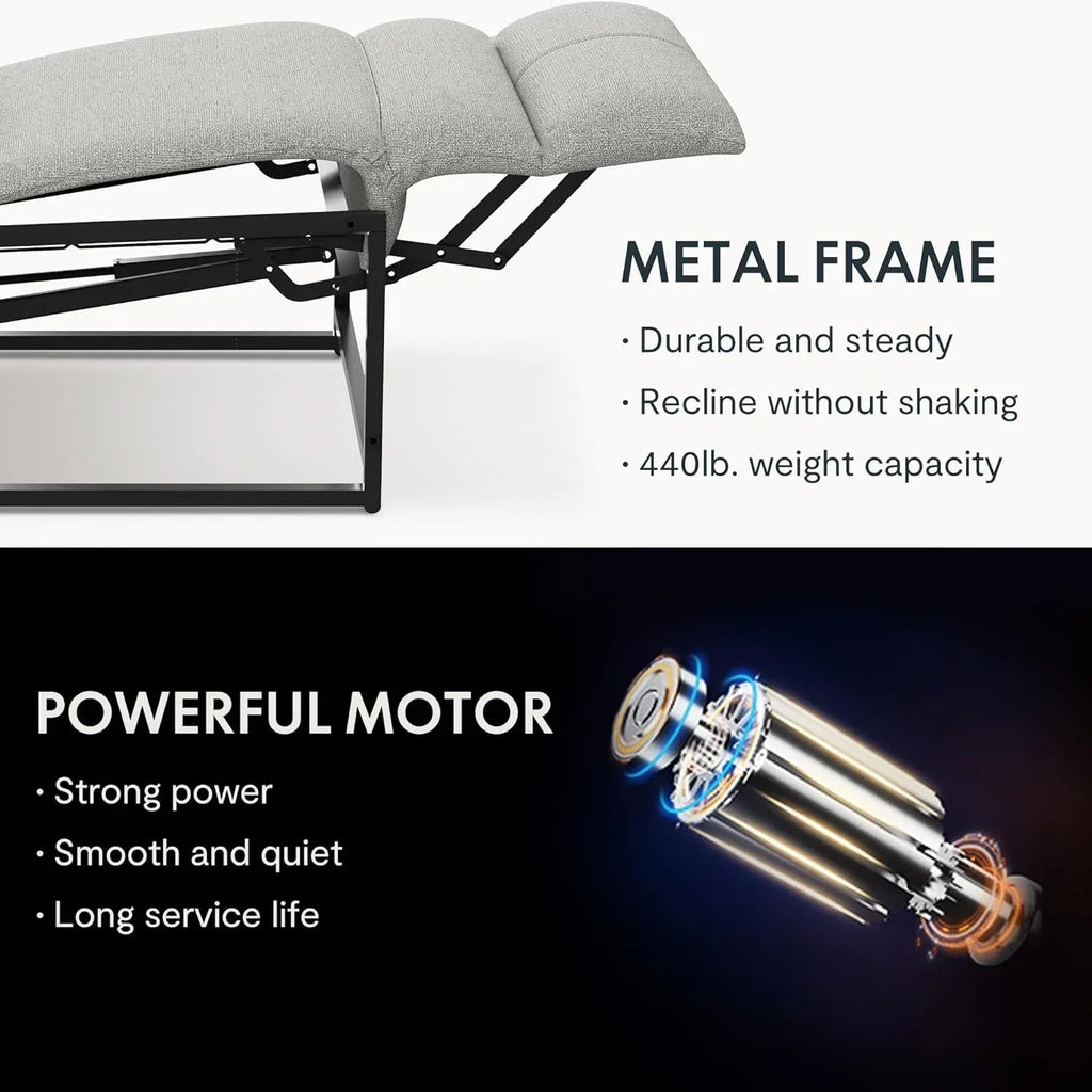 FLEXISPOT Poltrona Reclinável Elétrica com Encosto Ajustável, Reclinável de 105° a 155°, Poltrona Ergonômica para Quarto, Sala e Home Theater (Cinza Escuro)
