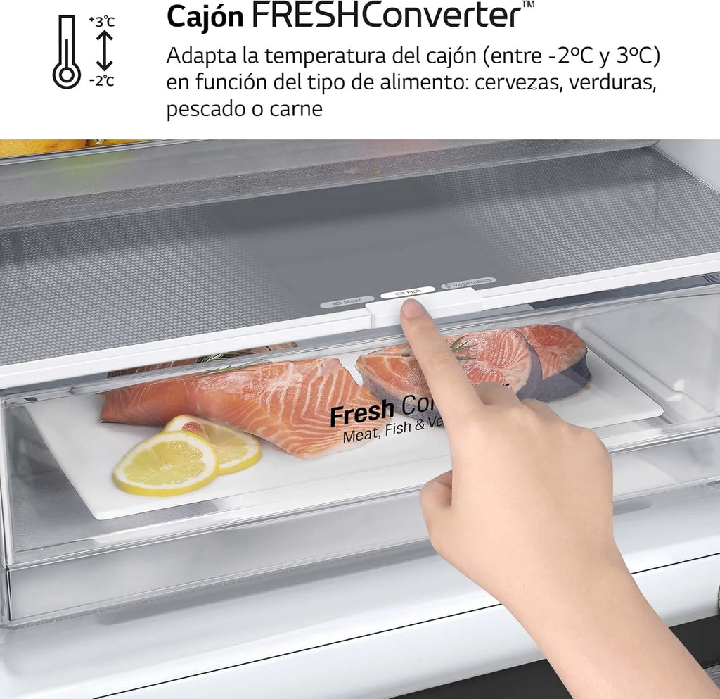 GBP61DSXGC - Frigorífico Combinado No Frost, Freezer, Compressor Smart Inverter, Cor Inox Antidigitais, 186 cm, 341 l