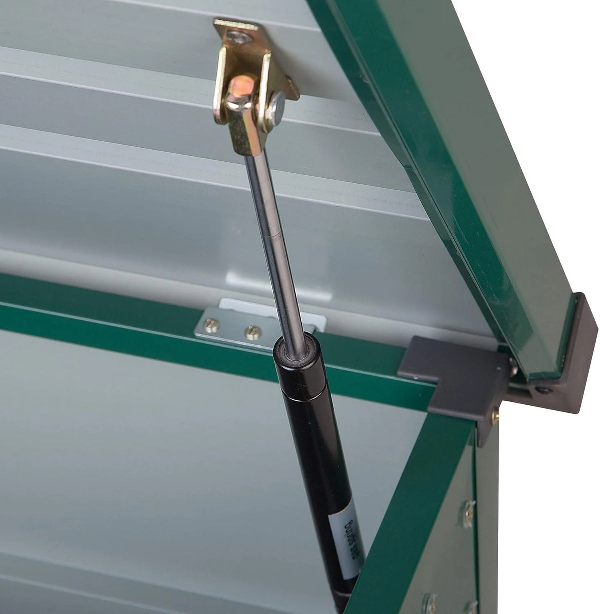 Beliani Baú de arrumação exterior de aço galvanizado verde 400L Cebrosa