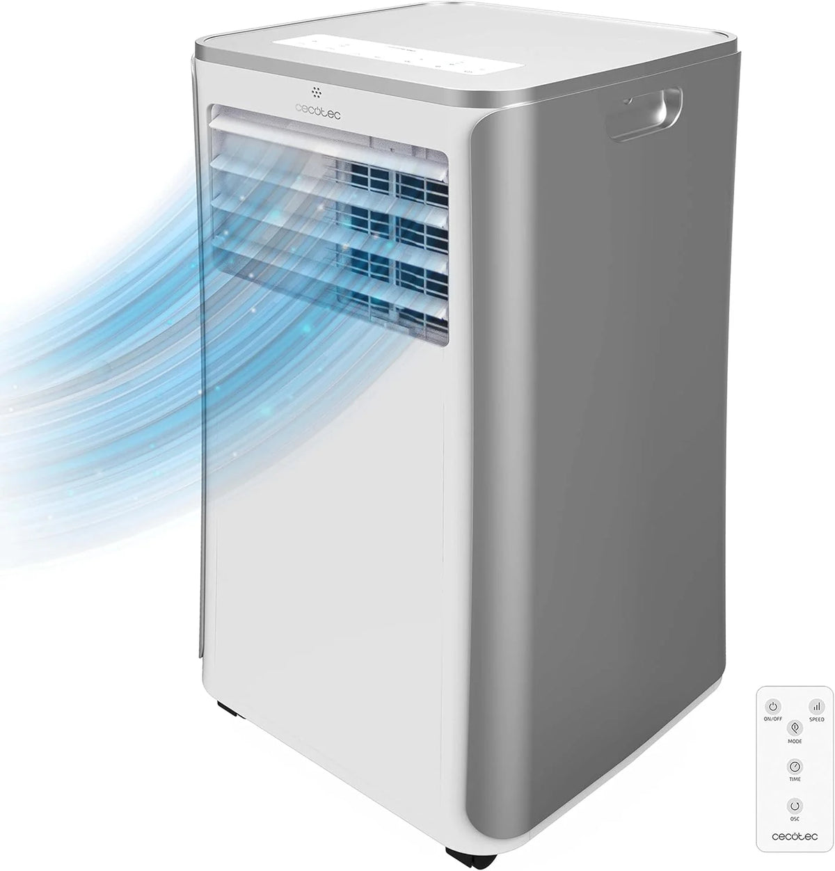 Cecotec Ar Condicionado Portátil com Controle Remoto ForceClima 9100. 9000 BTU, Baixo Consumo, Tela LED, 4 Modos, 2 Velocidades, Cobertura 20-25m2