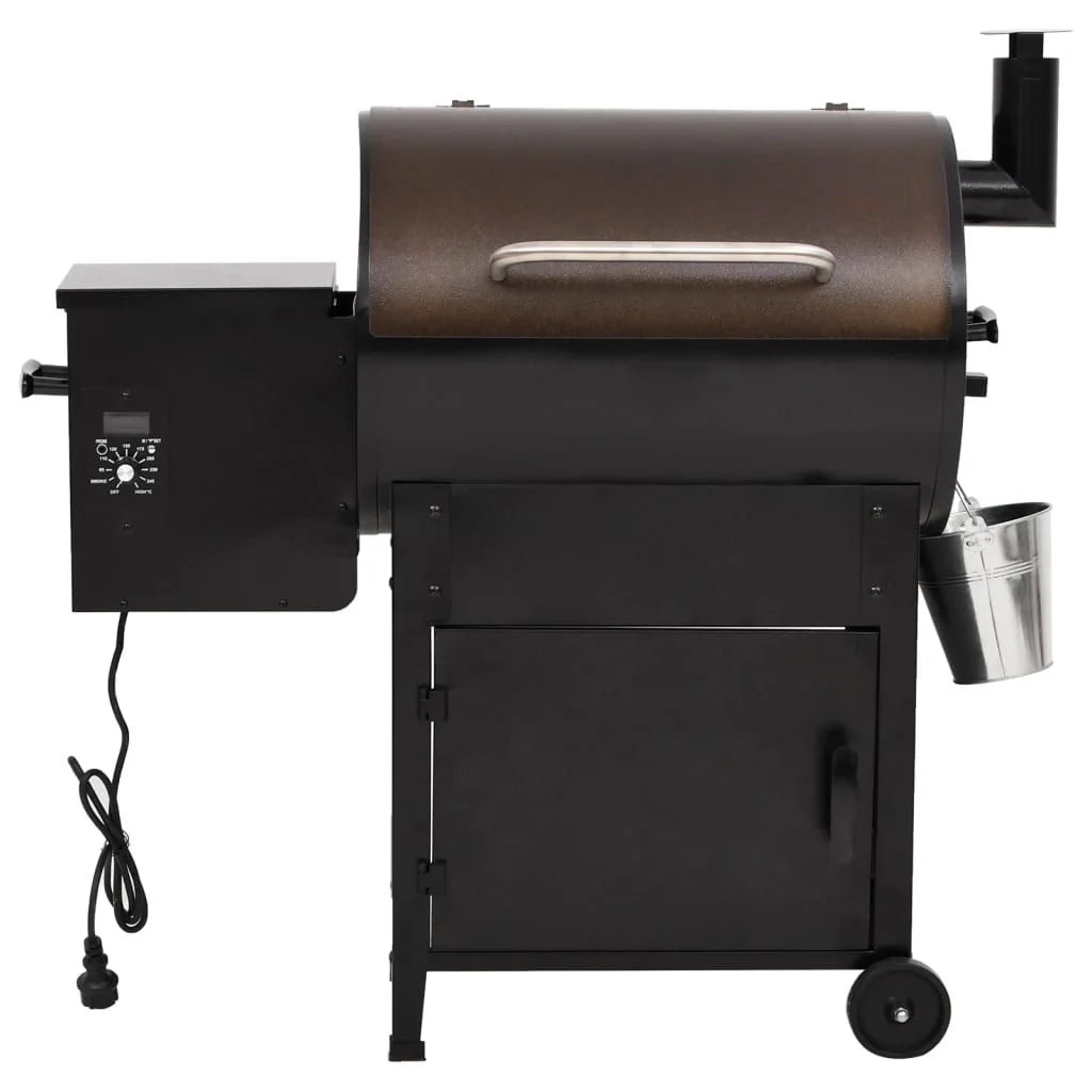 Churrasqueira a Pellet com Chaminé em Ferro Preto 104 cm Vidaxl