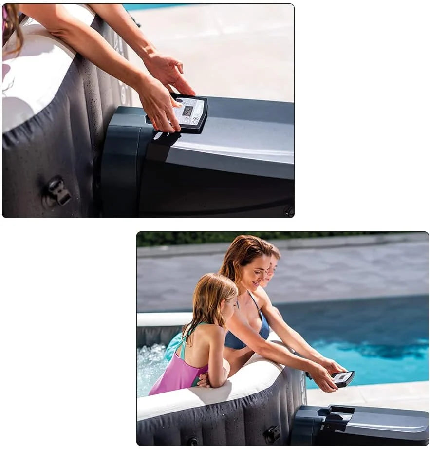 Intex Spa inflável 4 pessoas, octogonal, bolhas Deluxe e jatos de água (55081)