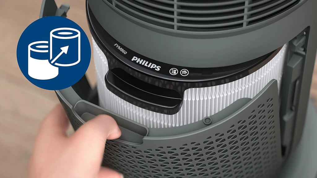 Philips Purificador e umidificador de ar 2 em 1 Série 3000, 131 m², filtro NanoProtect HEPA e filtro de carvão ativado removem 99,97% de todas as partículas invisíveis, Cor Branca (AC3737/10)