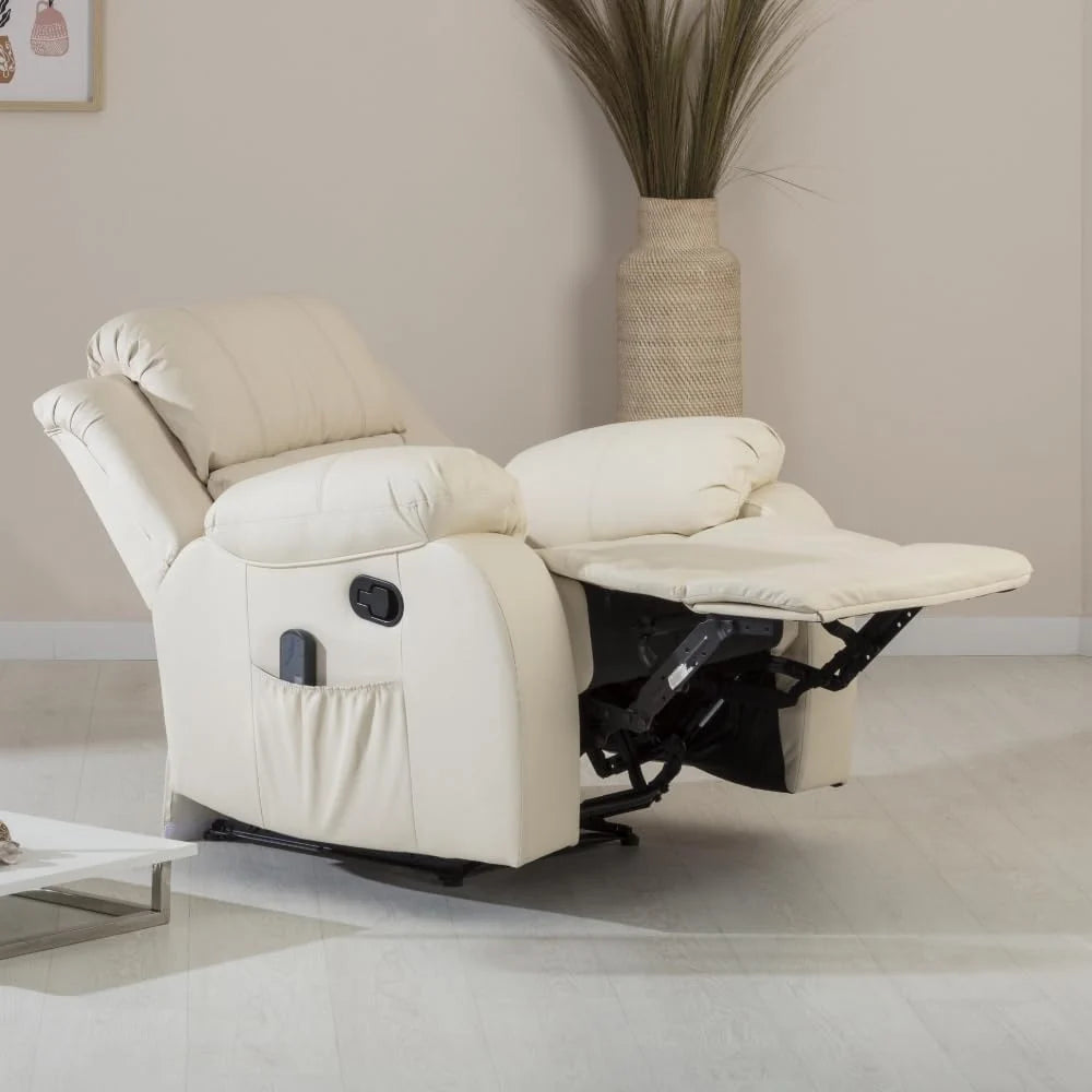 Don Descanso - Poltrona de Massagem Relaxante com Aquecimento Trevi Preta Reclinável 160º com 8 Motores Silenciosos, Aquecimento Lombar, Sistema de Massagem em 4 Zonas e Acabamento em PU Anti-Rachaduras [Inclui Controle Remoto]. Ideal para Idosos
