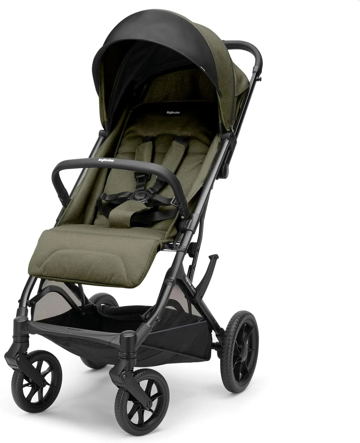 Carrinho de Passeio Inglesina Zenit 2, Sequoia Green, Compacto e Leve, Até 22 kg, Encosto Reclinável 170°, Rodas com Suspensão, Assento Amplo, Exclusivo Amazon