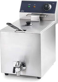 Lacor 69468 69468 - Fritadeira Elétrica Profissional com Torneira, 3250 W, 8 L, Aço Inoxidável