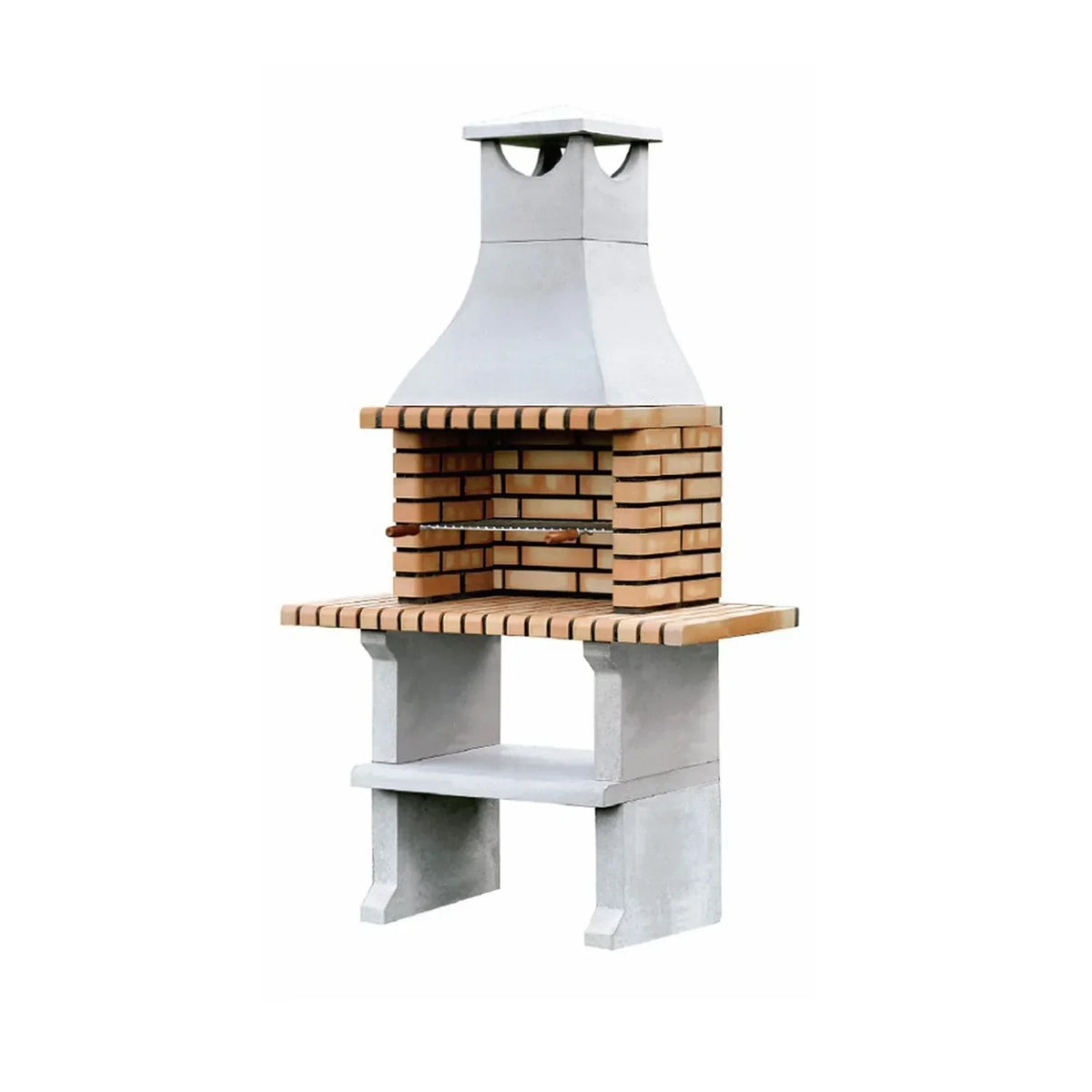 Churrasqueira Nápoles XL com 2 Mini Bancadas Movelar com Braseiro
