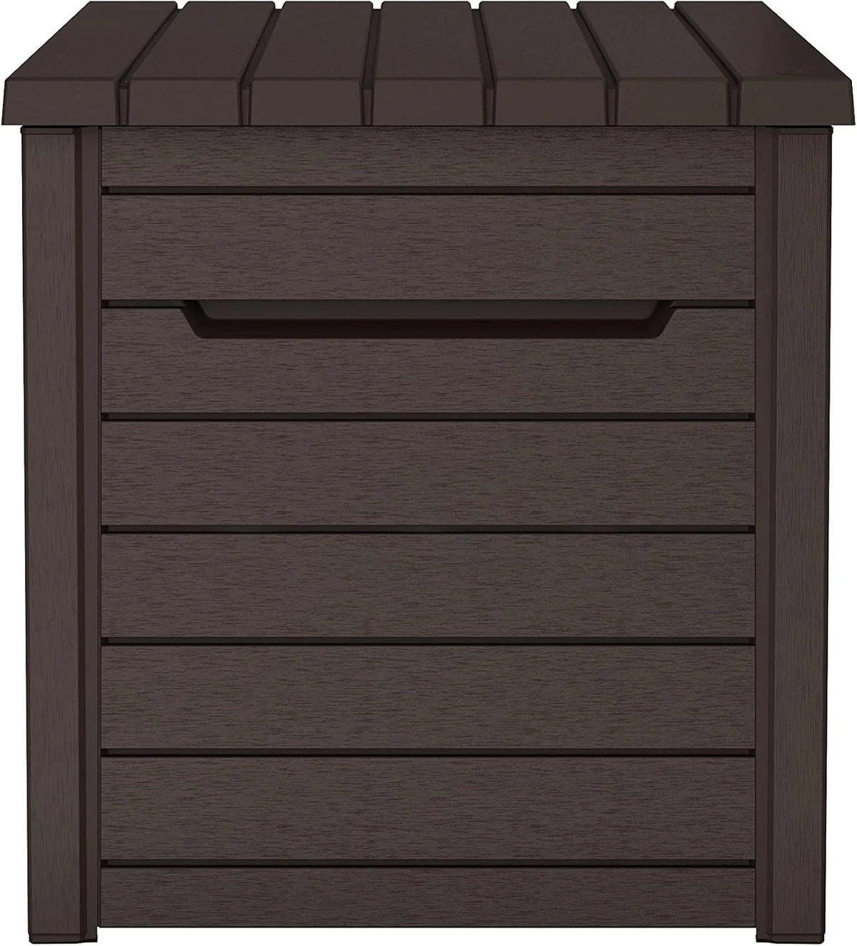 Keter Ontario - Baú de armazenamento externo, Capacidade 870L, Resina, Cor Marrom, Organização de jardim e terraço, 147 x 83 x 86 cm
