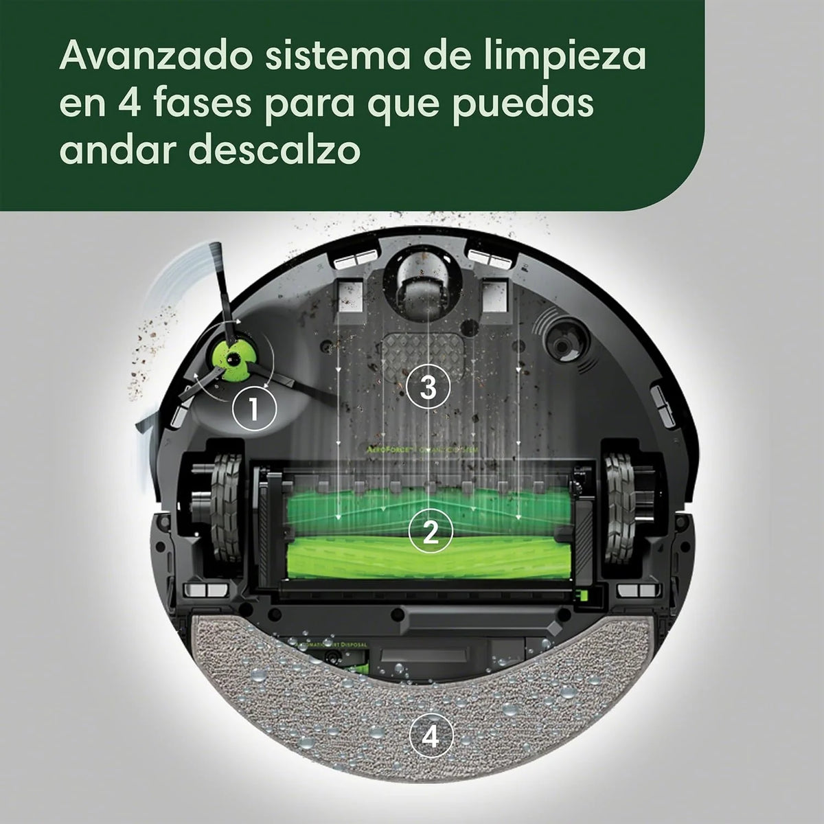 iRobot Roomba Combo 10 MAX + Base AutoWash, Robô Aspirador e Passador de Pano, Multifuncional autolimpante, reabastece o tanque de água, lava e seca o esfregão, esvaziamento automático, esfregão retrátil, evita obstáculos, App