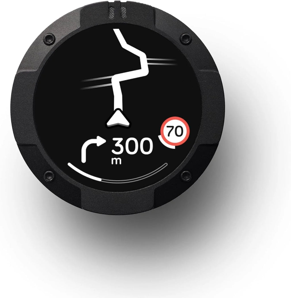 Beeline Moto II – Sistema de navegação para motos | Navegação global | Mini mapa sob demanda | 14 horas de duração da bateria | À prova d'água e poeira IP67 | Carregamento USB-C com montagem