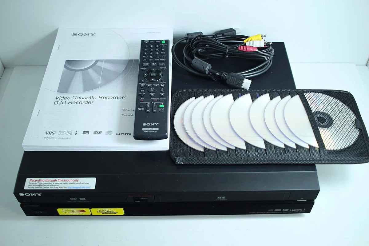 Combo de videocassete VHS para gravador de DVD VCR com controle remoto, HDMI