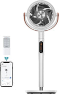 Ventilador Inteligente Dreo Silencioso 25dB, Alcance 30M, Fluxo de Ar 1500m³/h, Circulador Turbo, 110CM de Altura, 6 Modos, 8 Velocidades, Oscilação 120°+105°, PolyFan 513S