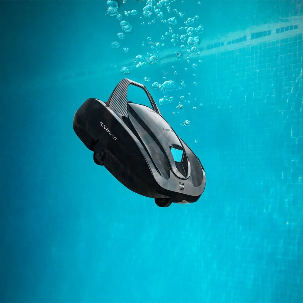 Cecotec Robot Aspirador de Piscina Sem Fio Conga Pooldroid 2000 FloorMaster. Autonomia 100mins, Piscina sem Inclinações, até 80m2, Profundidade Máxima 2,5m, Capacidade 2,5L, Filtro de Alta Eficiência