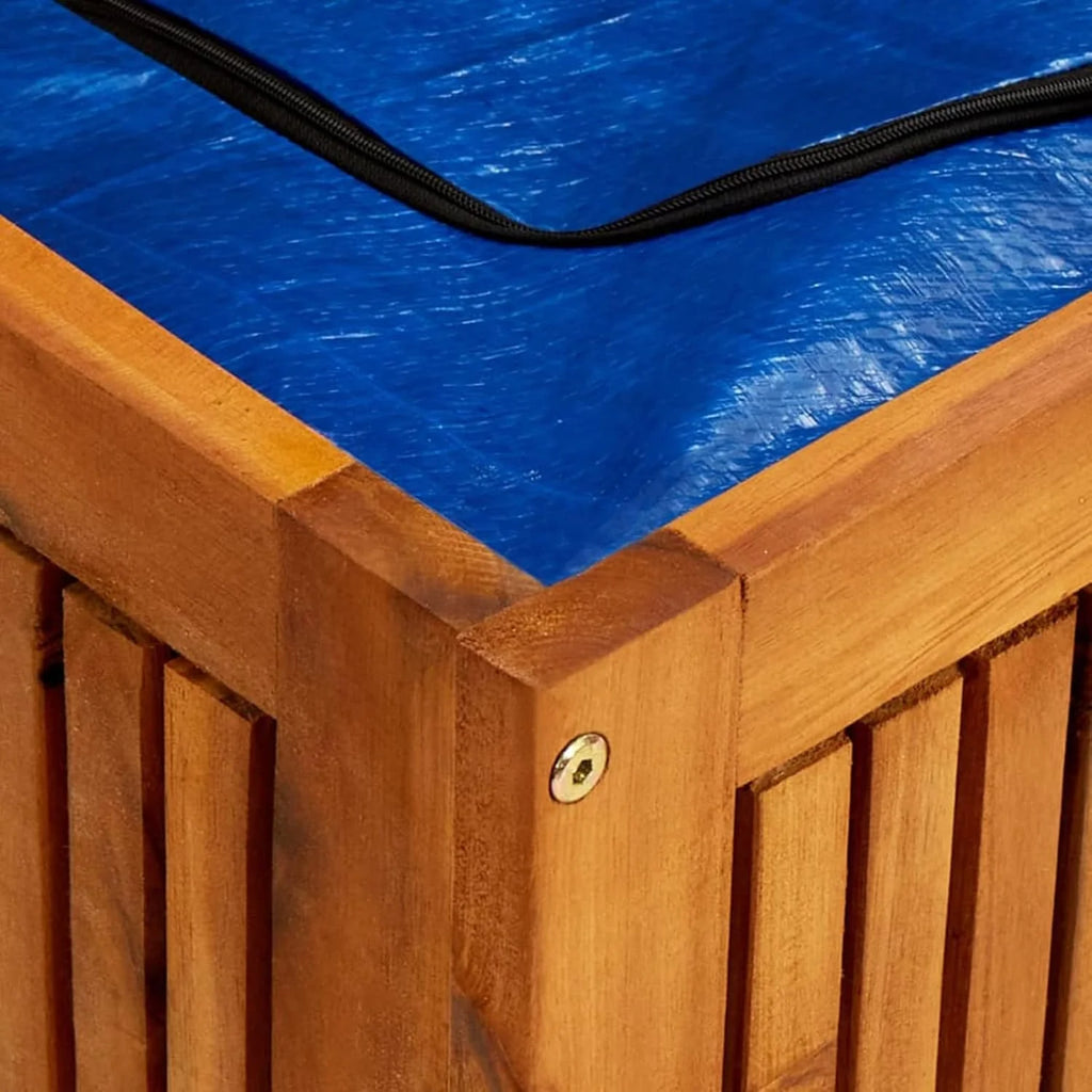 ARKEM Caixa de Armazenamento para Jardim Madeira Maciça Acácia 150x50x58 cm Móvel de Exterior Armário de Jardim Exterior Banco Arca para Jardim Exterior