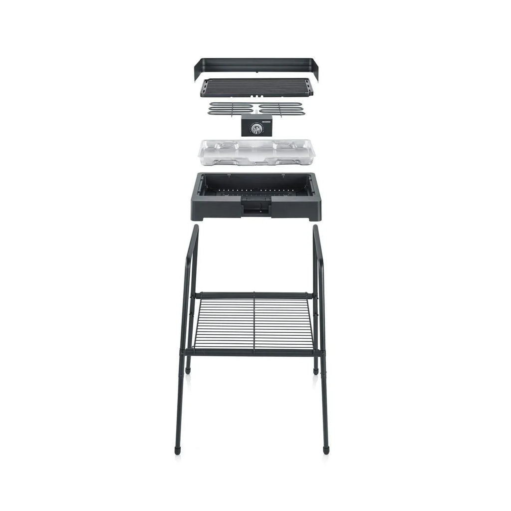 Churrasqueira Elétrica Severin PG 8568 com Suporte e Grelha Canelada 2200 W