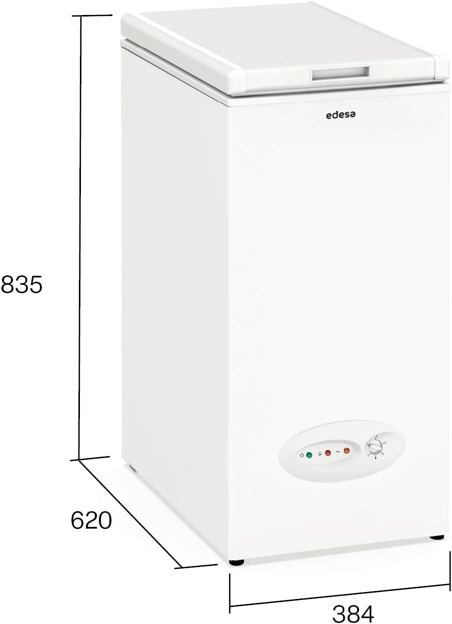Edesa Freezer Horizontal EZH-0611, Altura 0.84 m, Termostato Ajustável, Fácil Limpeza, Alarme Integrado, Baixo Nível de Ruído, Grande Capacidade 59 l, Potência 60W, Cor Branco