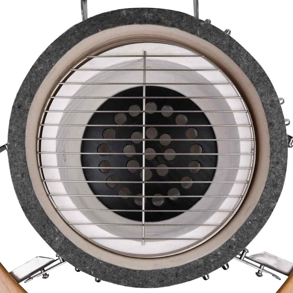 Churrasqueira e defumador Kamado de cerâmica 81 cm v7356