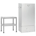 Churrasqueira Defumadora com Mesa Aço Galvanizado Vidaxl