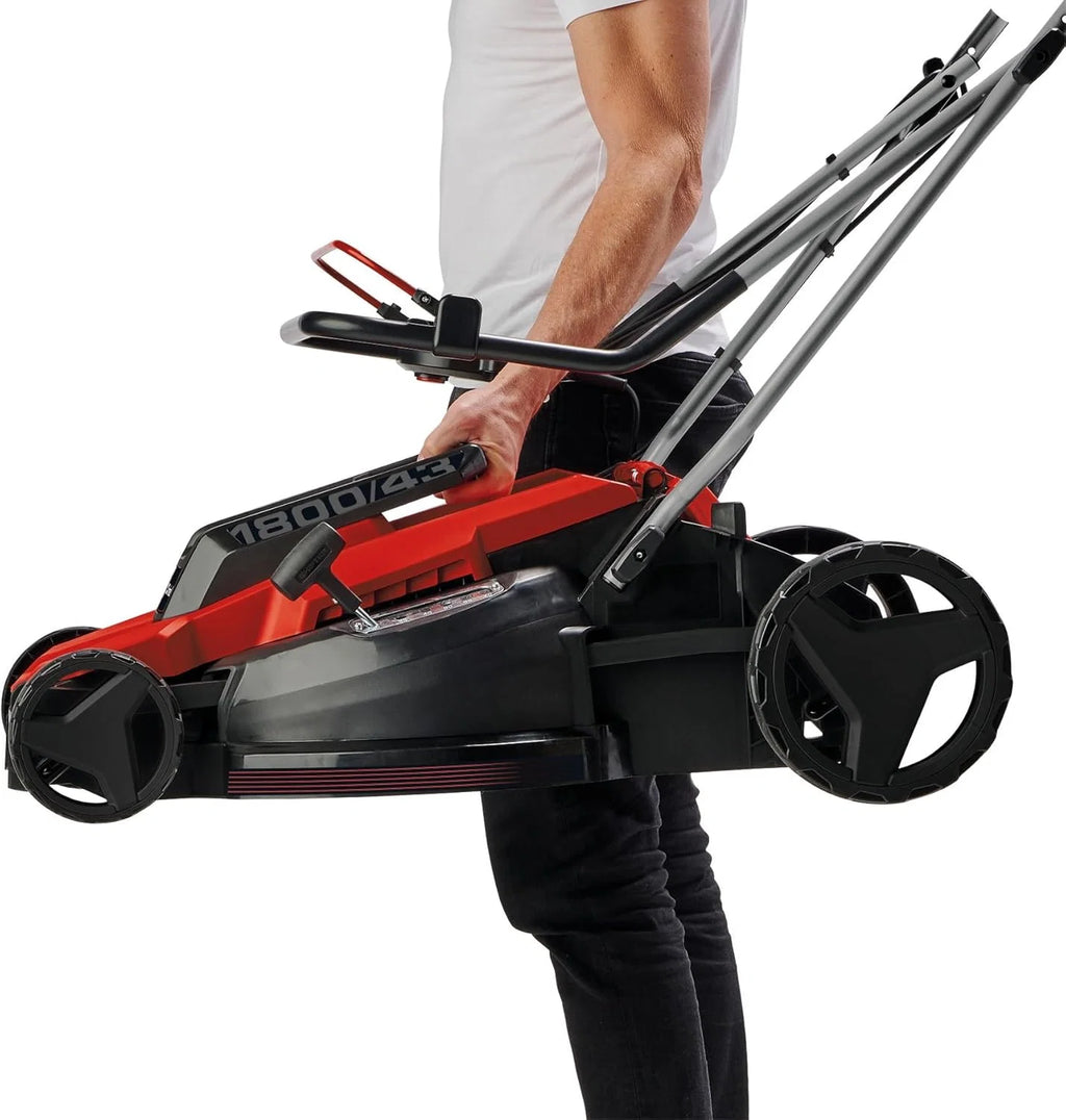 Cortador de Grama Elétrico Einhell GC-EM 1800/43 (1800 W, Largura de Corte 43 cm, Altura de Corte Ajustável em 6 Níveis, Bandeja Coletora 50 L)