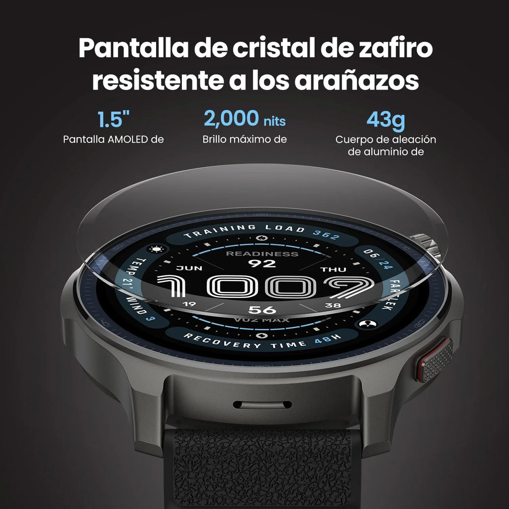 Amazfit Balance 2 Smartwatch Masculino 47mm, Tela AMOLED 1,5" Cristal Safira, smartwatch com NFC, GPS, bateria de 21 dias, +170 Modos Esportivos, Hyrox, Golf, para Android e iPhone