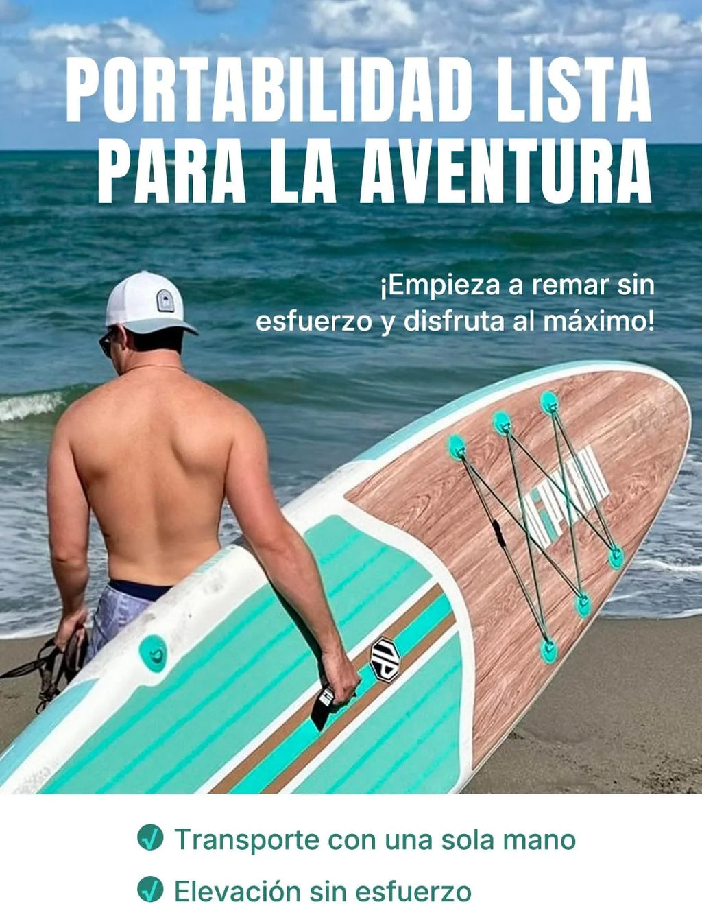 Niphean Prancha de Paddle Surf Inflável para Adultos com Todos os Acessórios, 320cm Paddle Surf Inflável para Todos os Níveis, SUP Capacidade 200kg para 2 Pessoas, Stand up Paddle Board com Assento