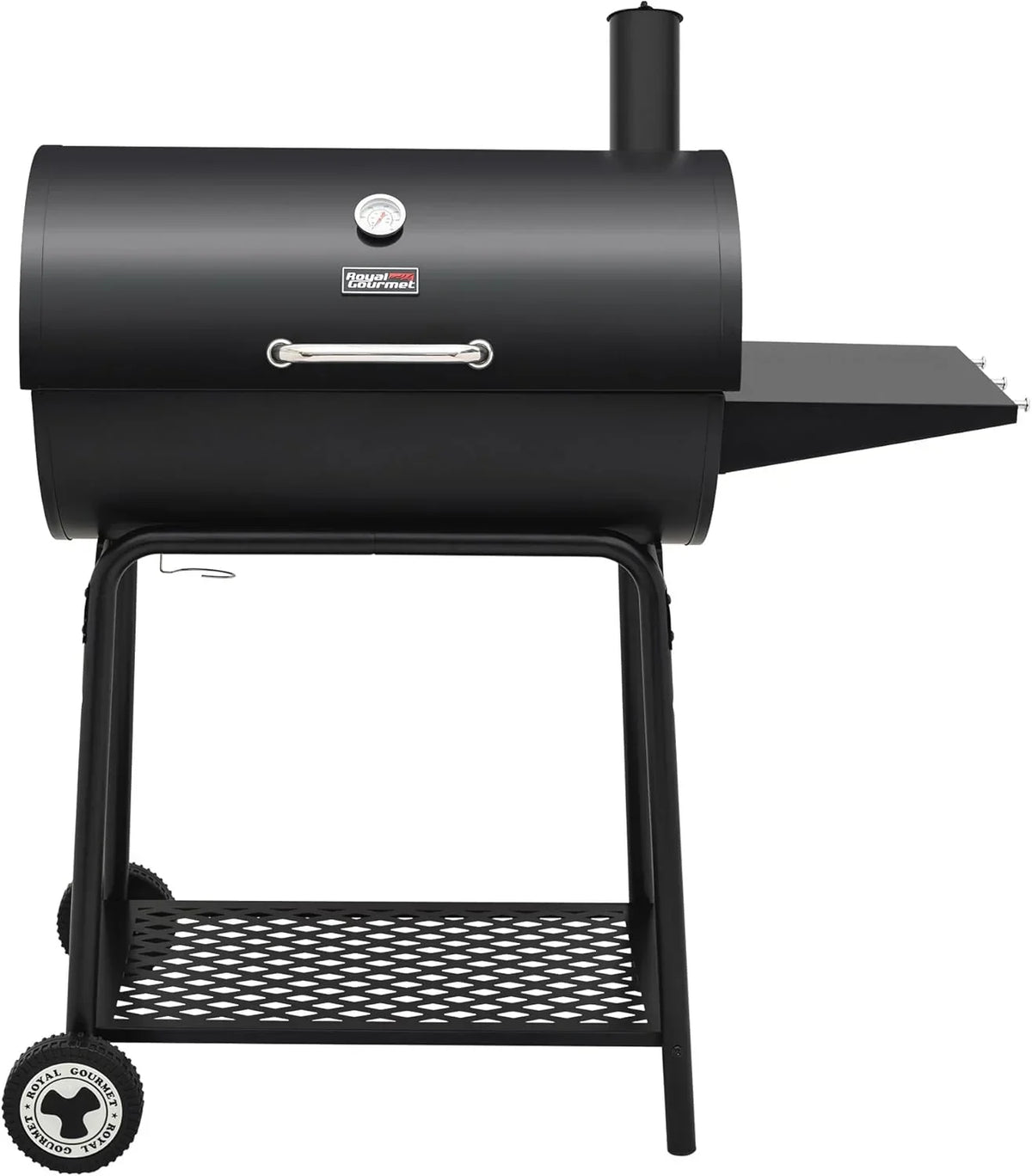 2026 Churrasqueira a carvão Royal Gourmet CC1830 de 30 polegadas com mesa lateral, churrasqueira externa com 627 polegadas quadradas de espaço para cozinhar para jardim, pátio e festas, cor preta