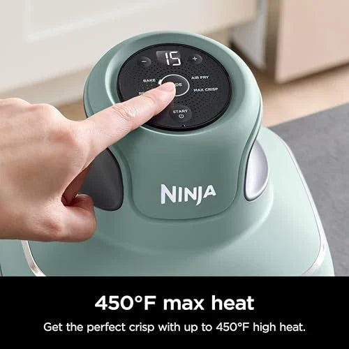 Fritadeira de Ar Quente Ninja Crispi 2026, Compatível com Micro-ondas, Freezer e Lava-louças, Sistema Portátil de Culinária em Vidro Não Tóxico, Recipiente de Vidro de 1,5 L com 6 Copos e Tampas