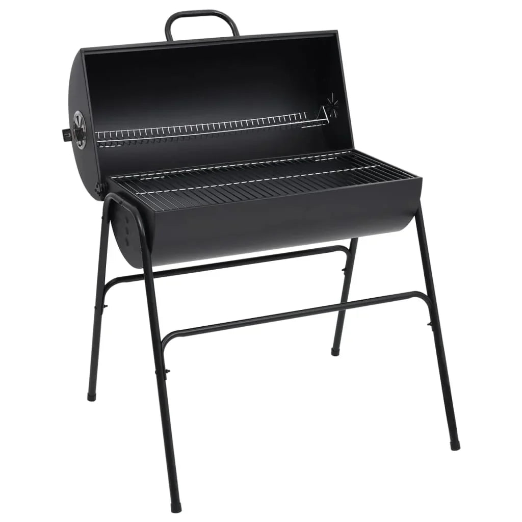 Parrilla 2026 com 2 grelhas de cozimento preta – Churrasqueira portátil de 80x95x90 cm em aço