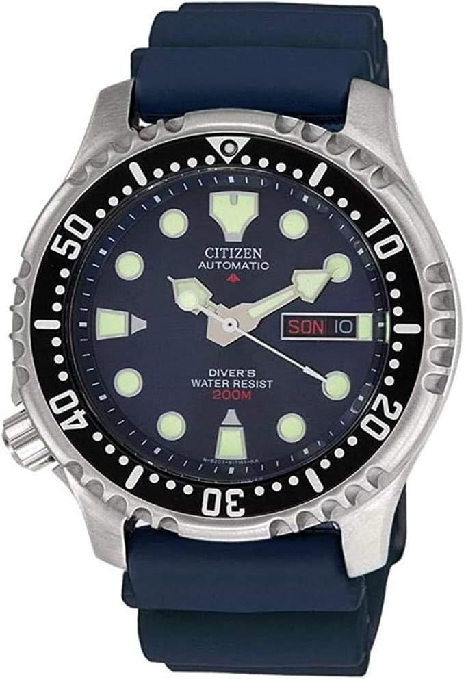 Citizen - Relógio masculino, analógico, automático, com pulseira de borracha Promaster Marinheiro