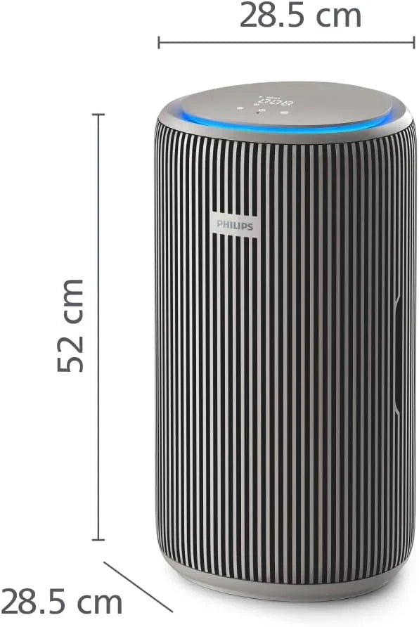 Purificador de Ar Inteligente Philips PureProtect Série 3200, Filtro HEPA e Carvão Ativo, CADR 500m³/h para 130m², Ultrassilencioso, Captura 99,97% dos Alérgenos, Aplicativo Conectado (AC3210/12)