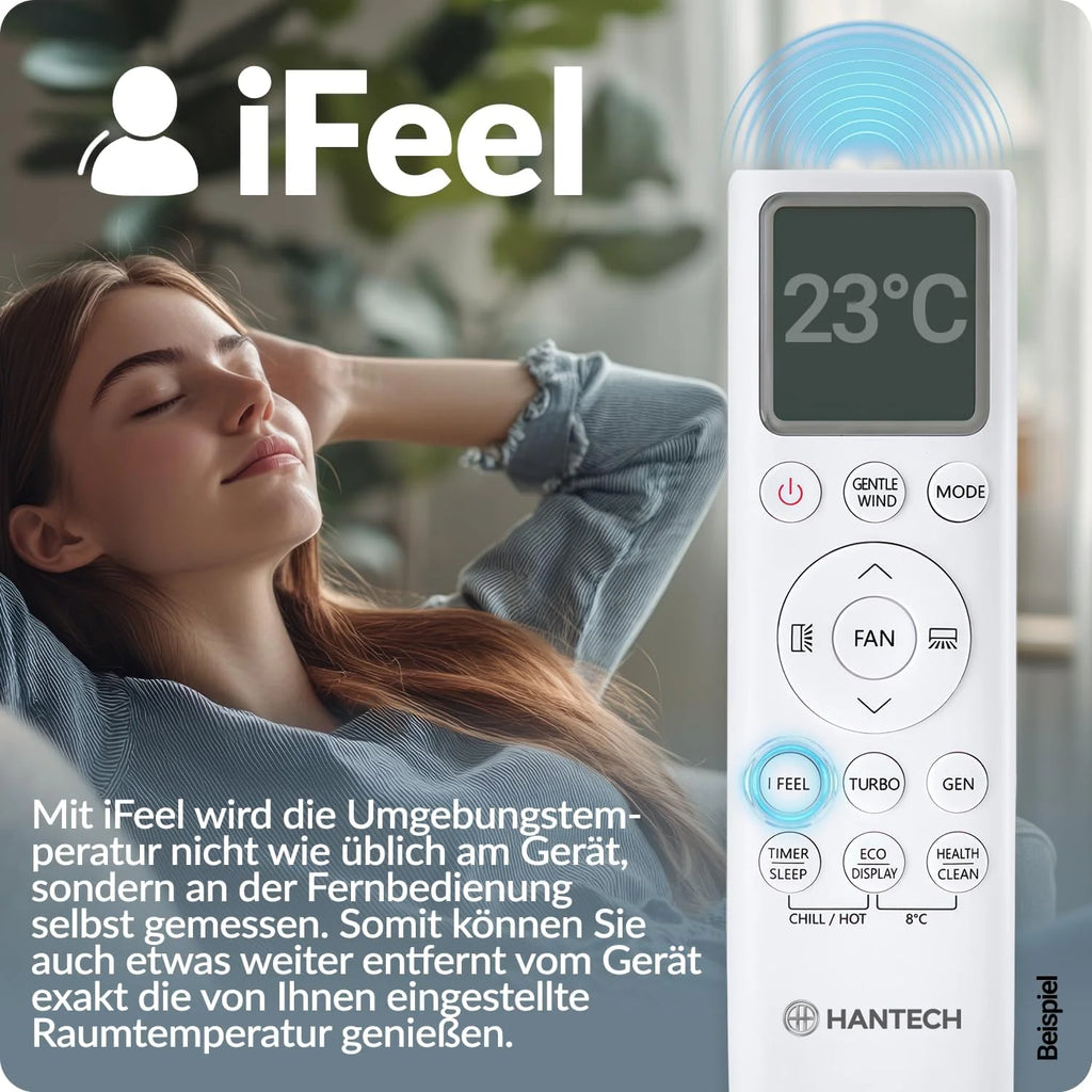 HANTECH Ar condicionado Split 12000 BTU H-PRO função de aquecimento e resfriamento, filtro de ar, WIFI, material de montagem