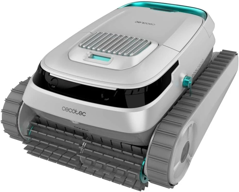 Robô Limpa-piscinas Cecotec para Fundos, Paredes e Linha de Flutuação Conga Pooldroid 5000 TotalClean Pearl. Superfícies de 100m2, Inclinação Máx. 90º, Limpeza Ordenada, Autonomia de 100min, Capacidade de 4L
