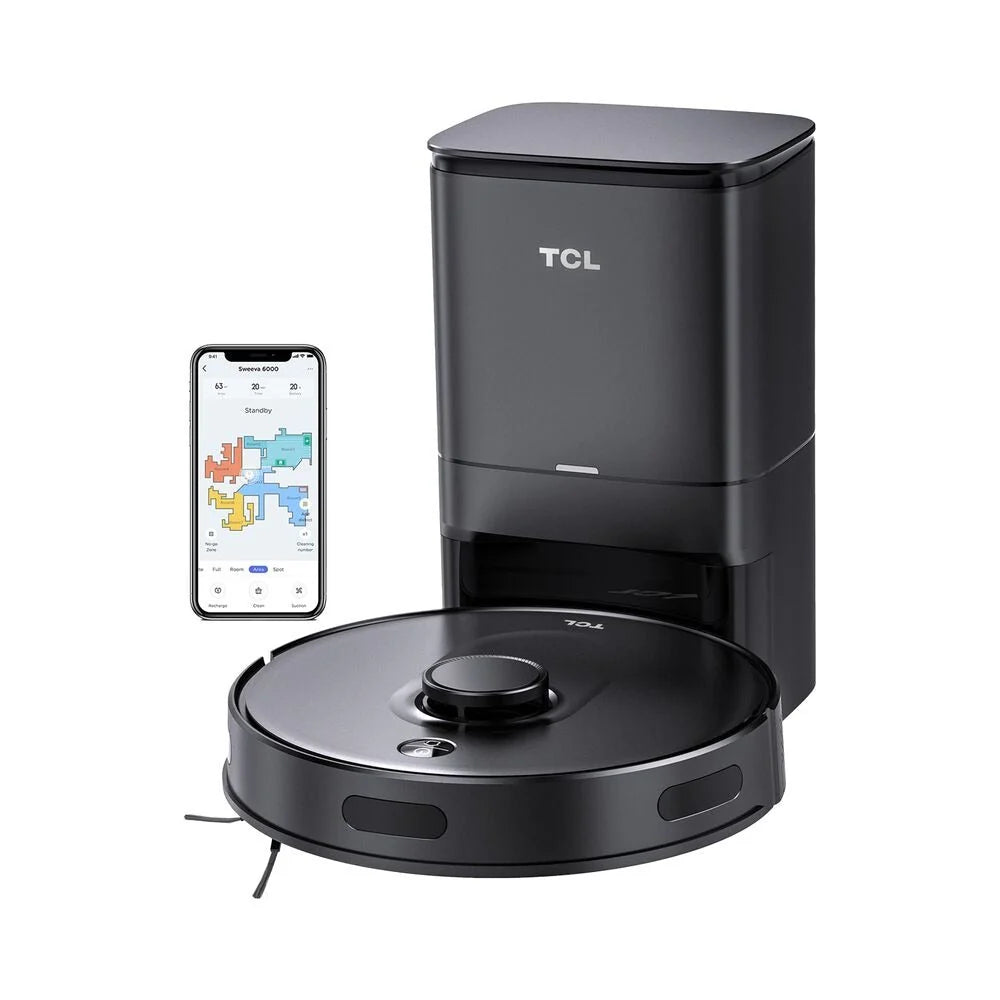 Robô Aspirador TCL Sweeva 6500 Preto, 2700 Pa, 4 modos de operação