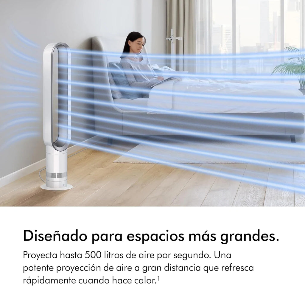 Ventilador de Torre Cool™ (AM07) Air Multiplier™, Ventilador Potente Sem Hélices com Tecnologia Air Multiplier™ (Branco/Prata)