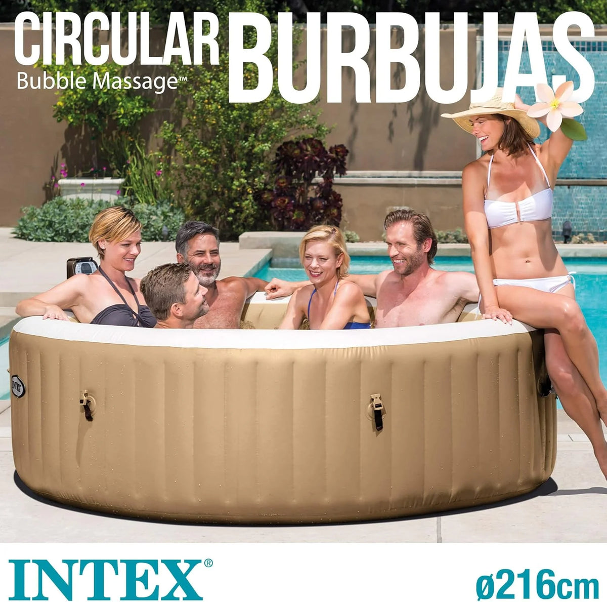 Intex 28428EX Spa inflável, bege, 6 pessoas