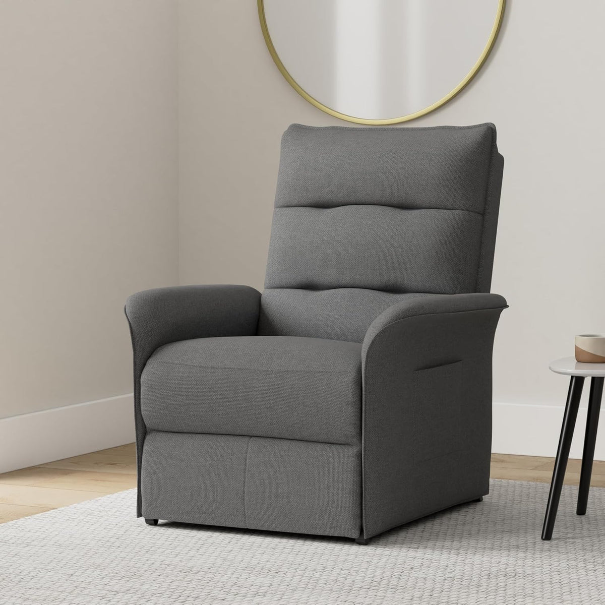 FLEXISPOT Poltrona Reclinável Elétrica com Encosto Ajustável, Reclinável de 105° a 155°, Poltrona Ergonômica para Quarto, Sala e Home Theater (Cinza Escuro)