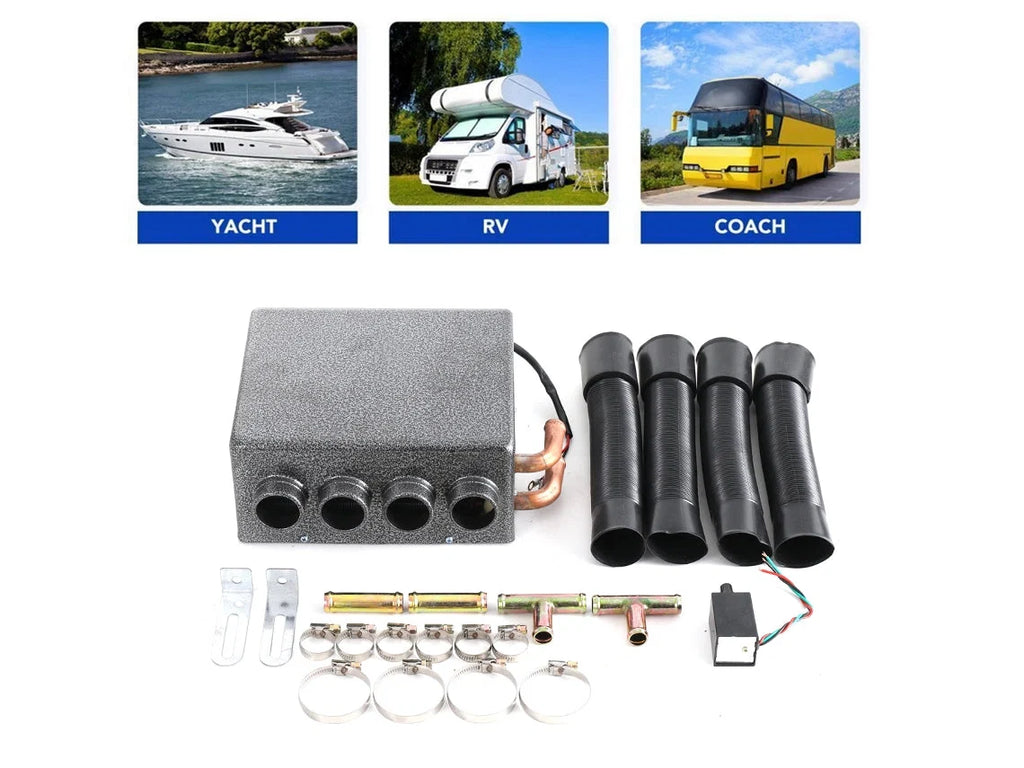 Aquecedor de Carro, 12V, 80W, Núcleo de Aquecimento de Cobre, Eficiente em Energia, Baixo Ruído OEM