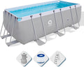 Piscina Retangular Estruturada Avenli Suelo, 2343 Litros, Cinza, 400 x 207 x 122 cm