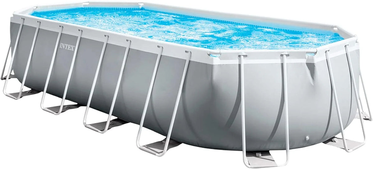 Intex 26798NP - Piscina Desmontável Oval Intex Prism Frame 610x305x122 cm com Bomba Filtrante