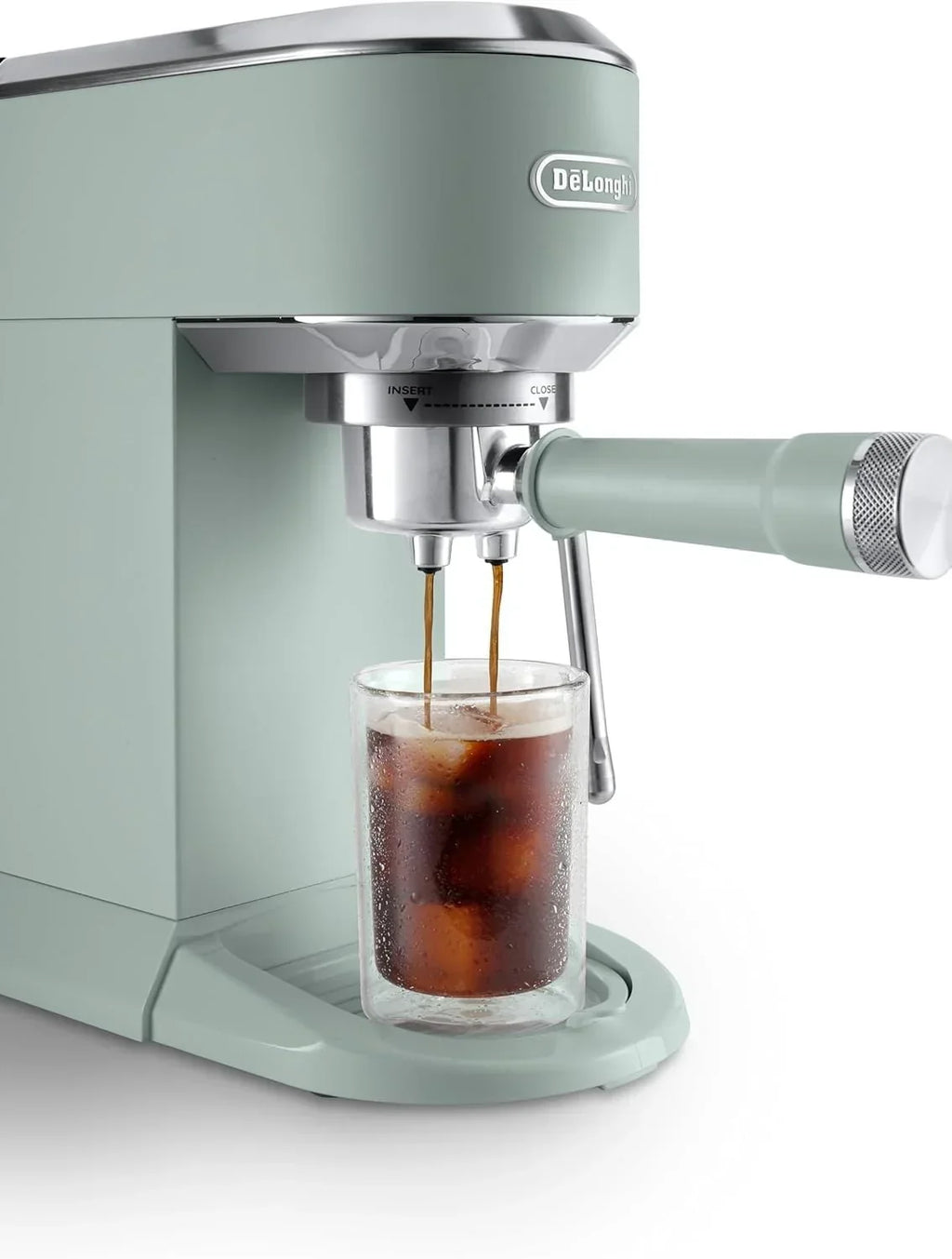 De'Longhi Dedica – Cafeteira de Bomba em Aço Inoxidável para Café Moído ou Saquetas, Espresso e Cappuccino, Reservatório de 1.3 Litros, Sistema Anti-pingo, Modelo EC685.M, Cor Metal