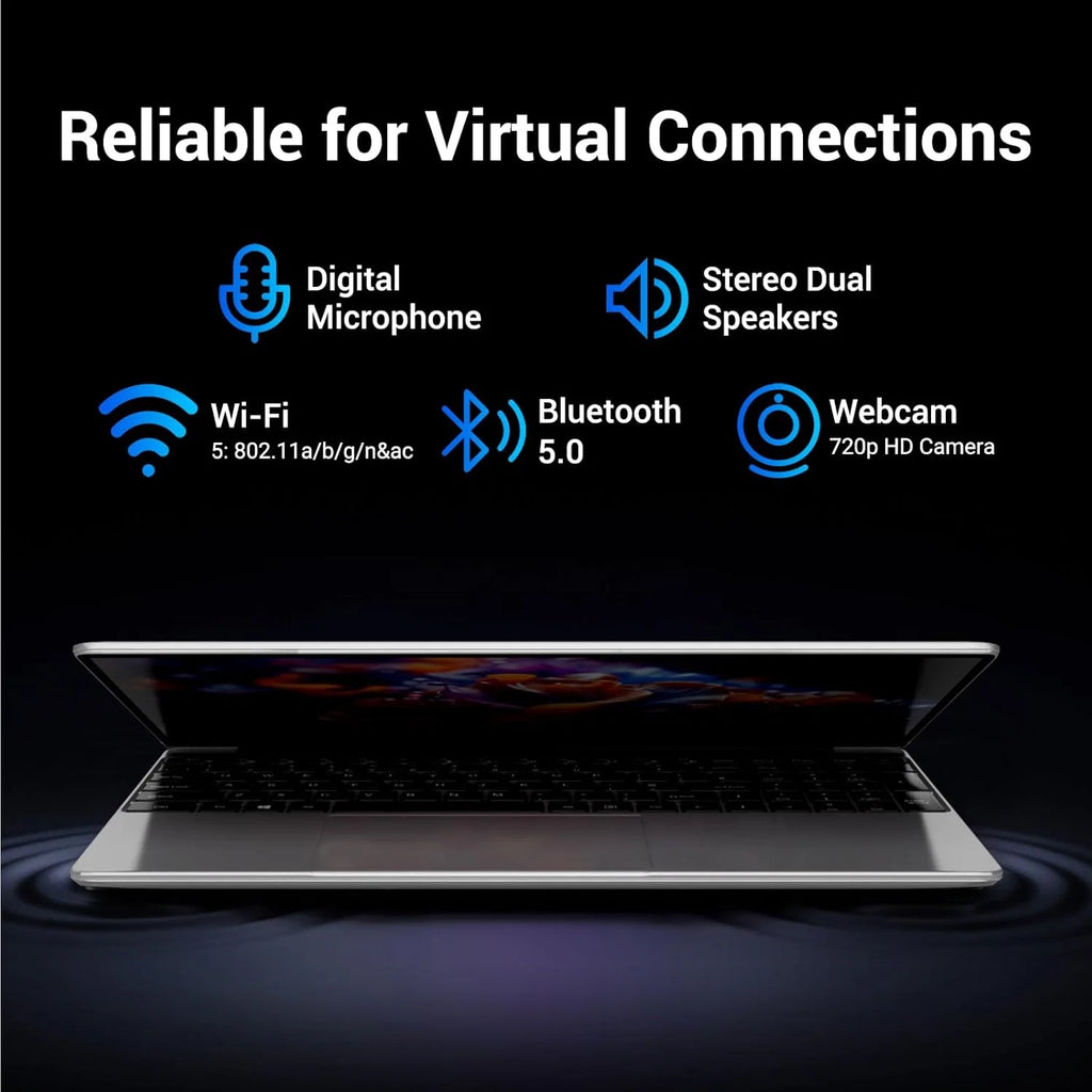 Notebook 15.6 polegadas, Win11 PC Portátil 16GB RAM 512GB SSD N95 CPU (até 3,4 GHz), Laptop IPS HD 1920 x 1080 FHD, com WiFi 5, HDMI, 2*USB 3.0, Type-C, Slot para Cartão TF
