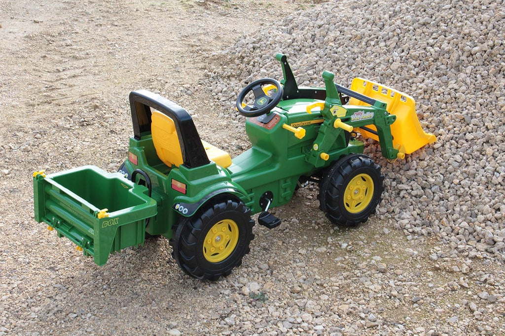 Rolly Toys 710379 John Deere 7930 - Trator a Pedal, 3-8 anos com Carregador Frontal, Compartimento de Transporte