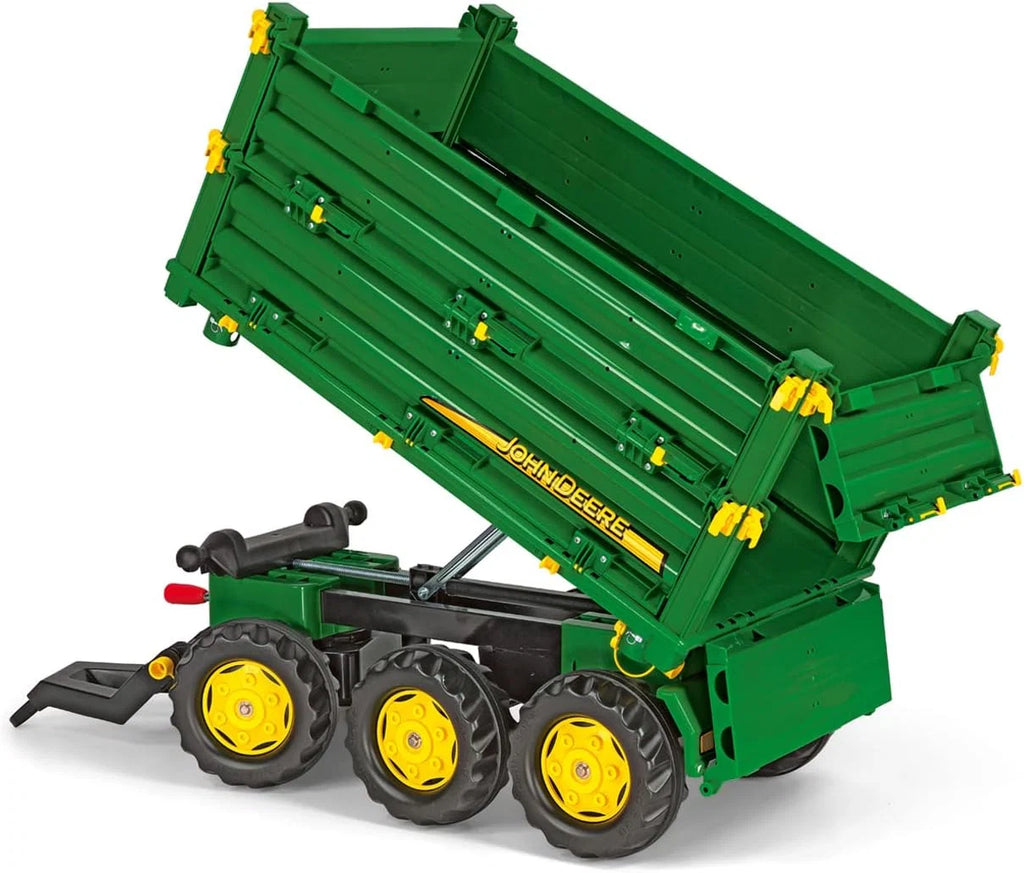 Rolly Toys 12/504/3 Rollymulti Trailer John Deere - Reboque de brinquedo de 3 eixos, Modelos/cores sortidos, 1 Unidade