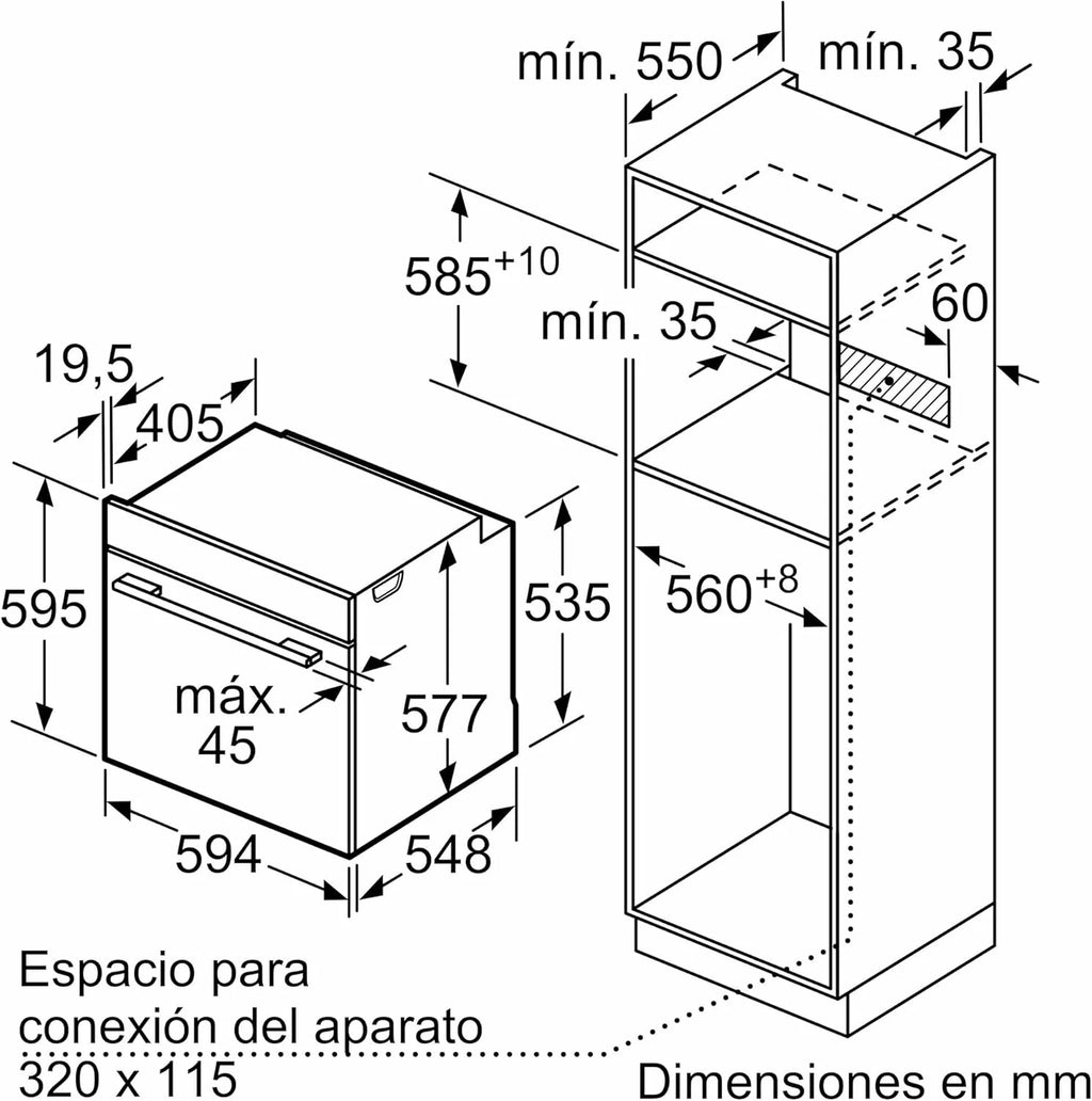 Bosch - Forno Multifunções com Vapor Adicionado, 60 cm, Série 8, Eletrónica TFT TouchControl Plus, AirFry, Home Connect, Preto, HRG7361B1