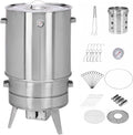 Defumador Barril Churrasqueira Gira Gira Material Aço Inoxidável 360° Inclui Termômetro E Recipiente Para Cinzas 50 Cm De Diâmetro Para Churrasco