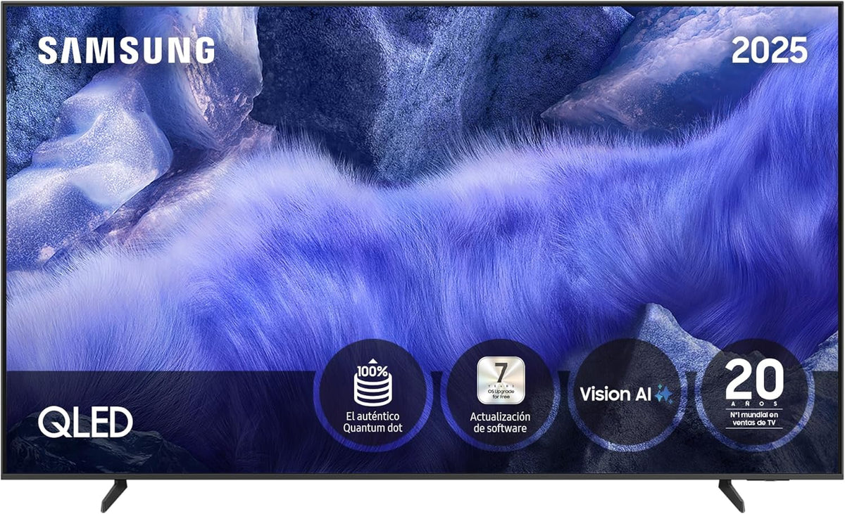 Smart TV QLED Samsung 55 polegadas QE1F 4K com Visão AI, 100% Volume de Cor com Pontos Quânticos e mais de 500 canais TV Plus